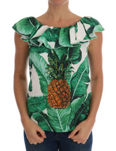Dolce & Gabbana Pineapple Banana Sequins Blouse T-shirt -   -  Dolce & Gabbana.